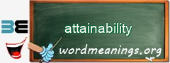 WordMeaning blackboard for attainability